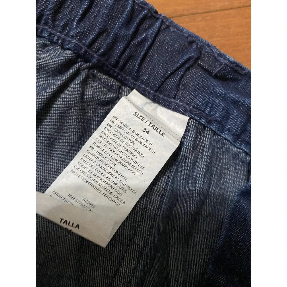 Savane Cargo Shorts Men's 34 Denim Elastic Waist Tech Pocket Hiking New! NWT